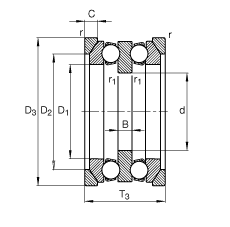 ����������S�� 54207 + U207, ����(j��) DIN 711/ISO 104 �˜ʵ���Ҫ�ߴ����������������S����Ȧ��һ����ɂ���Ȧ���ɷ��x