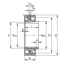 �{(di��o)�ĝL���S�� 23240-B-K-MB + AH3240, ����(j��) DIN 635-2 �˜ʵ���Ҫ�ߴ�, ���F�׺���ж��